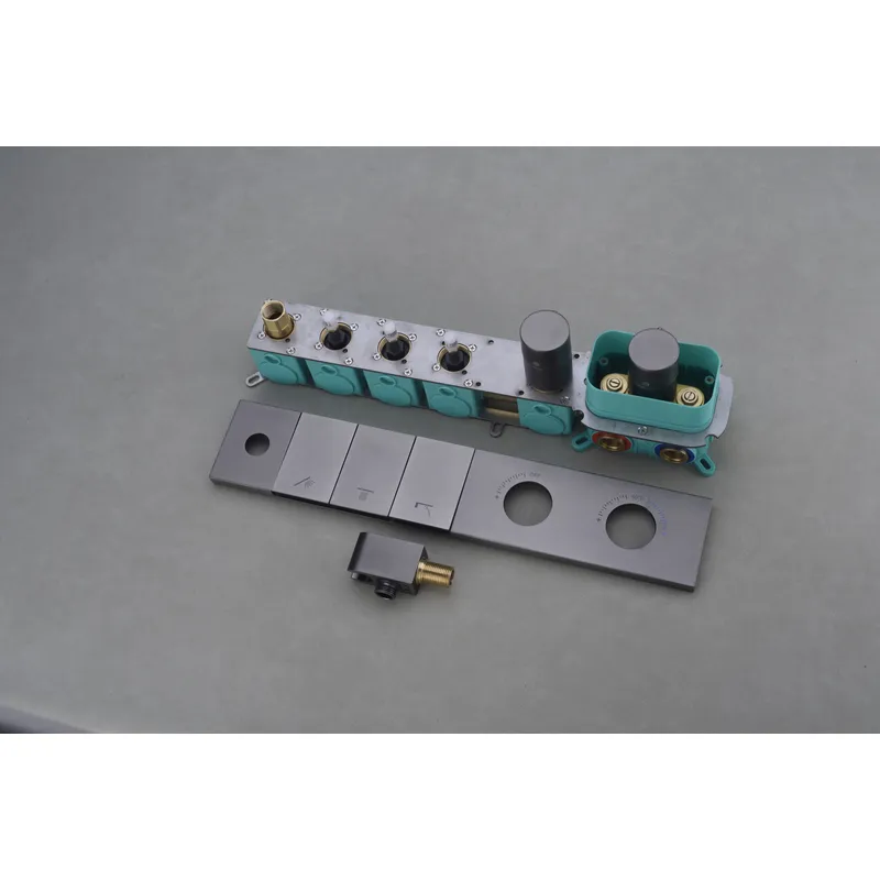 Brass shower head set Separate simple bath bath mixing valve Bath gun Grey hotel bath faucet