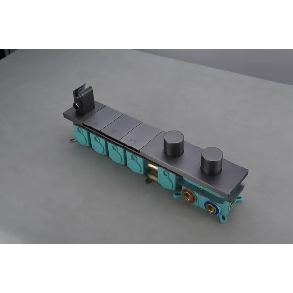 Brass shower head set Separate simple bath bath mixing valve Bath gun Grey hotel bath faucet