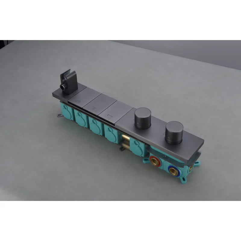 Brass shower head set Separate simple bath bath mixing valve Bath gun Grey hotel bath faucet