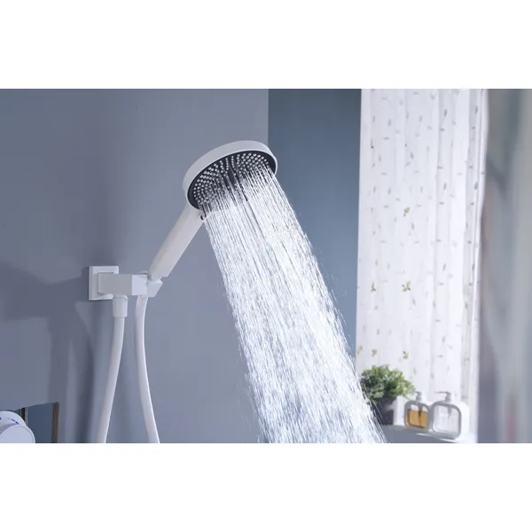 Brass shower head set Separate simple bath bath mixing valve Bath gun Grey hotel bath faucet 