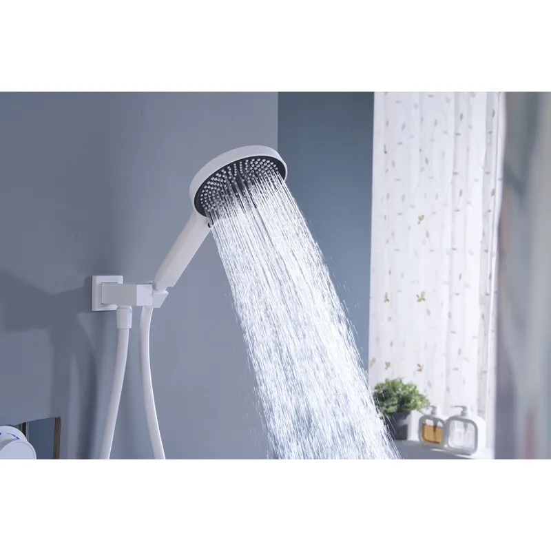 Brass shower head set Separate simple bath bath mixing valve Bath gun Grey hotel bath faucet 