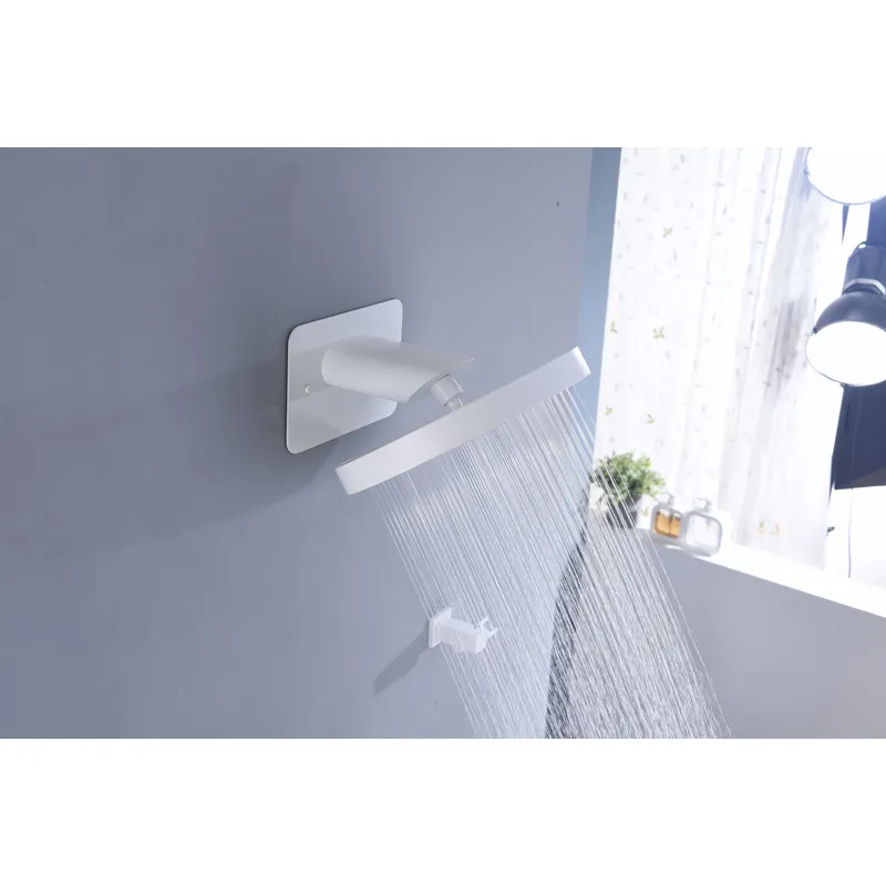 Brass shower head set Separate simple bath bath mixing valve Bath gun Grey hotel bath faucet 