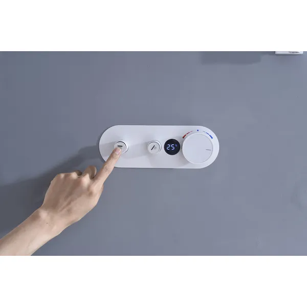 Brass shower head set Separate simple bath bath mixing valve Bath gun Grey hotel bath faucet 