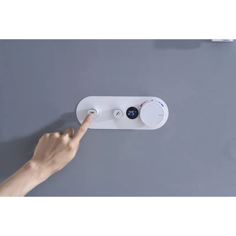 Brass shower head set Separate simple bath bath mixing valve Bath gun Grey hotel bath faucet 