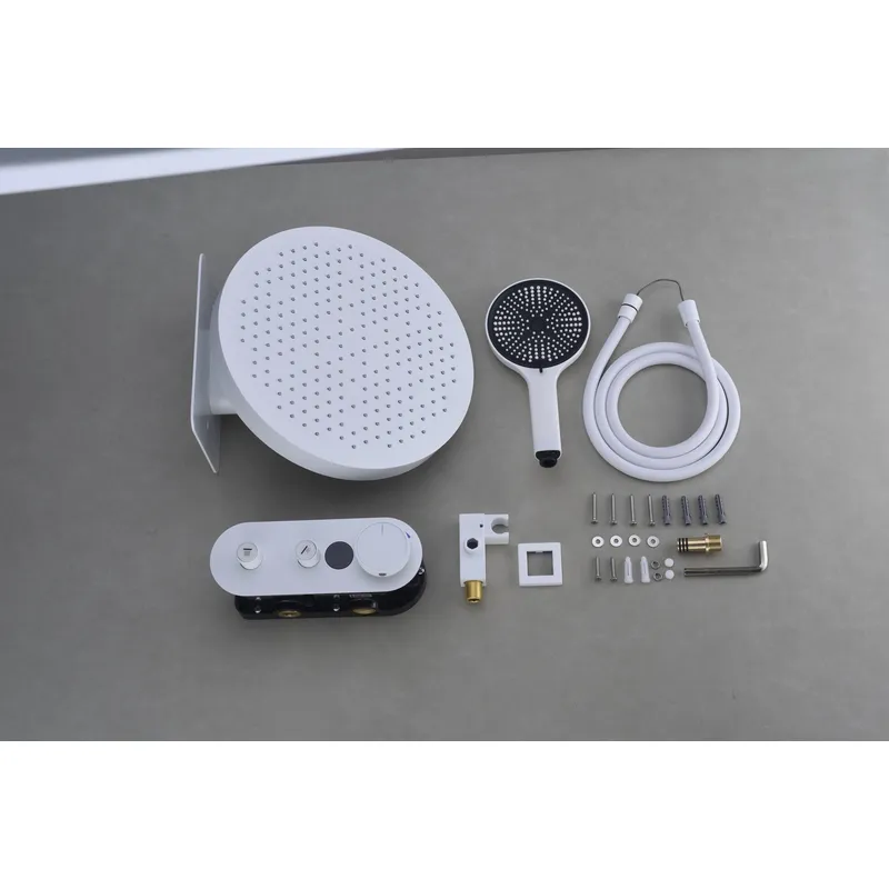 Brass shower head set Separate simple bath bath mixing valve Bath gun Grey hotel bath faucet 