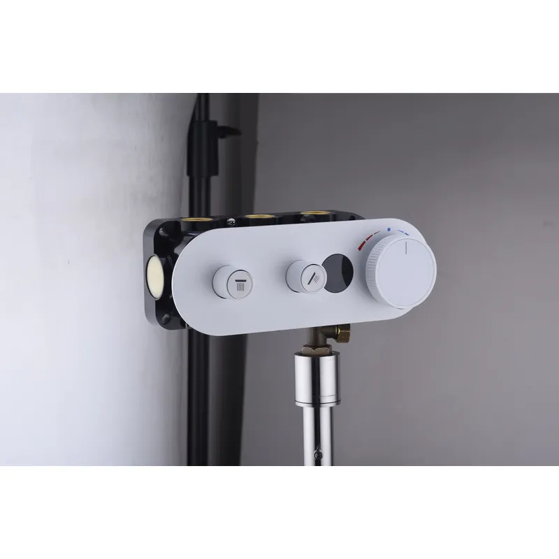 Brass shower head set Separate simple bath bath mixing valve Bath gun Grey hotel bath faucet 