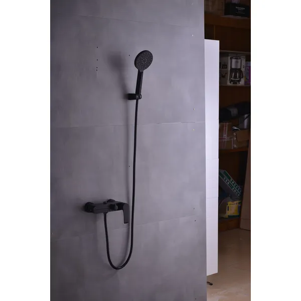 Brass shower head set Separate simple bath bath mixing valve Bath gun Grey hotel bath faucet