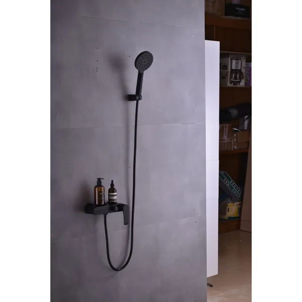 Brass shower head set Separate simple bath bath mixing valve Bath gun Grey hotel bath faucet