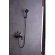 Brass shower head set Separate simple bath bath mixing valve Bath gun Grey hotel bath faucet