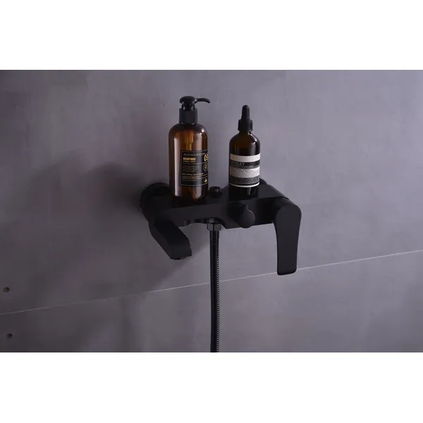 Brass shower head set Separate simple bath bath mixing valve Bath gun Grey hotel bath faucet