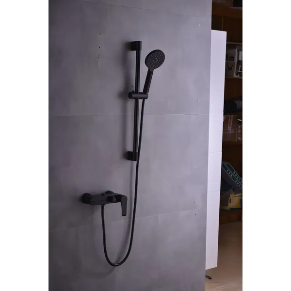 Brass shower head set Separate simple bath bath mixing valve Bath gun Grey hotel bath faucet