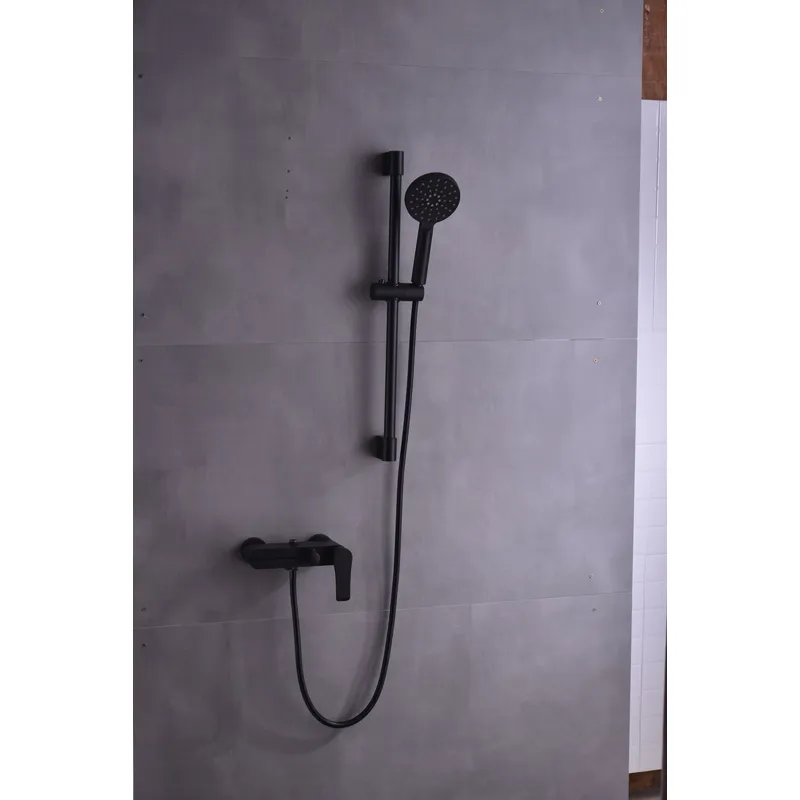 Brass shower head set Separate simple bath bath mixing valve Bath gun Grey hotel bath faucet
