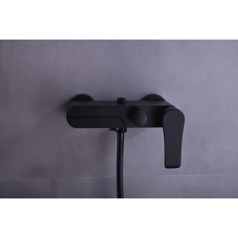 Brass shower head set Separate simple bath bath mixing valve Bath gun Grey hotel bath faucet