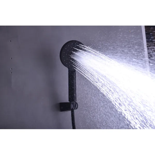 Brass shower head set Separate simple bath bath mixing valve Bath gun Grey hotel bath faucet