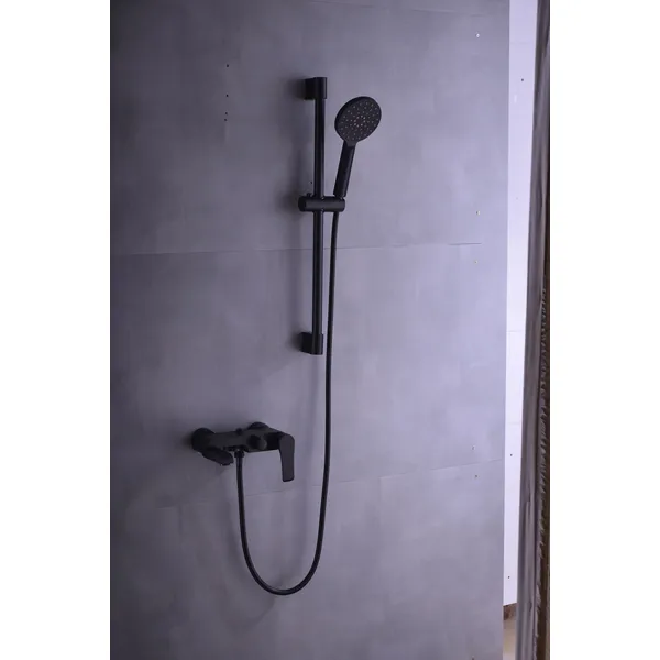 Brass shower head set Separate simple bath bath mixing valve Bath gun Grey hotel bath faucet
