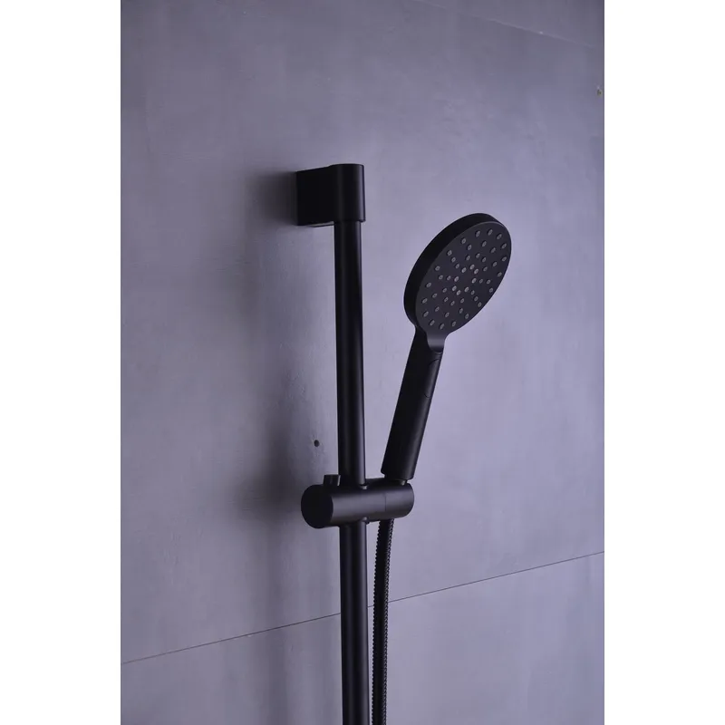 Brass shower head set Separate simple bath bath mixing valve Bath gun Grey hotel bath faucet