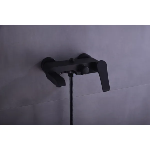 Brass shower head set Separate simple bath bath mixing valve Bath gun Grey hotel bath faucet