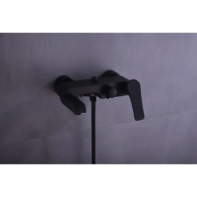 Brass shower head set Separate simple bath bath mixing valve Bath gun Grey hotel bath faucet