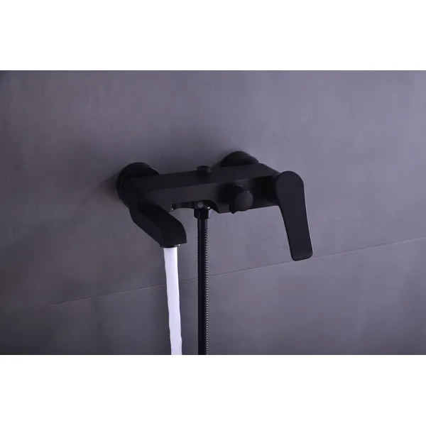 Brass shower head set Separate simple bath bath mixing valve Bath gun Grey hotel bath faucet