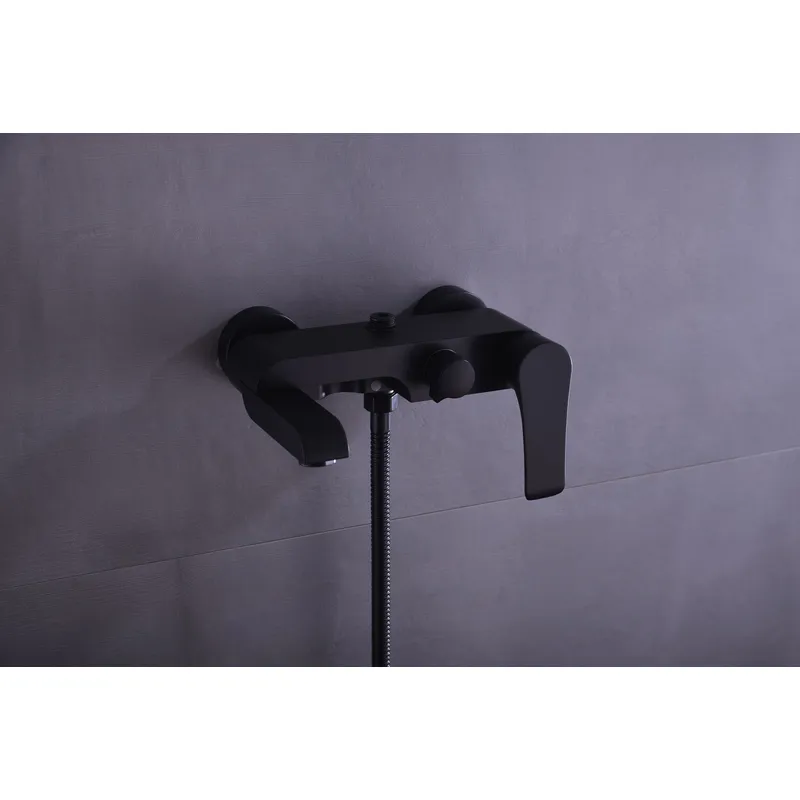 Brass shower head set Separate simple bath bath mixing valve Bath gun Grey hotel bath faucet