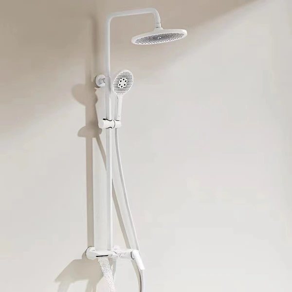 Brass shower head set Separate simple bath bath mixing valve Bath gun Grey hotel bath faucet