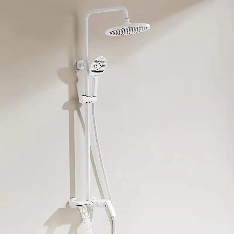 Brass shower head set Separate simple bath bath mixing valve Bath gun Grey hotel bath faucet