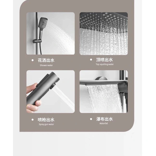 Brass shower head set Bath Taps Faucets Mixer Bathroom Shower Set 