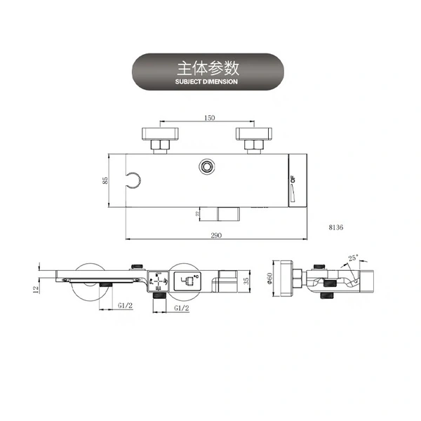  Bath Taps Faucets Mixer Bathroom Shower Set  Shower Head oem