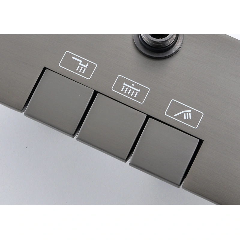 Brass shower head set Separate simple bath bath mixing valve Bath gun Grey hotel bath faucet