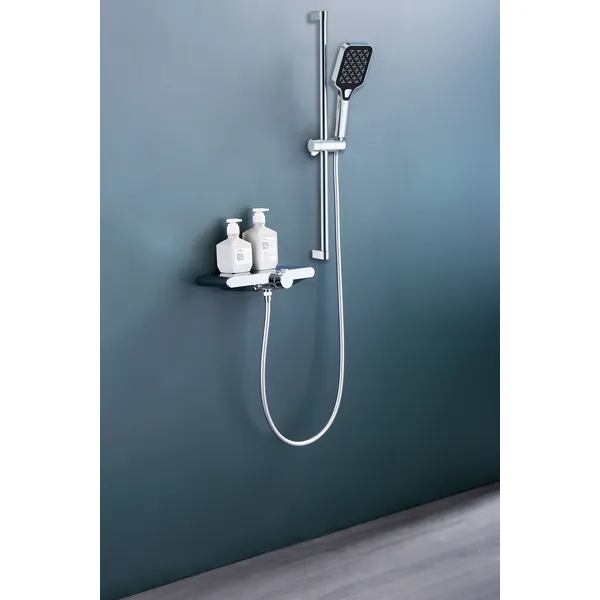 oemBrass shower head set Separate simple bath bath mixing valve Bath gun Grey hotel bath faucet