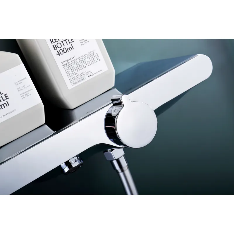 oemBrass shower head set Separate simple bath bath mixing valve Bath gun Grey hotel bath faucet