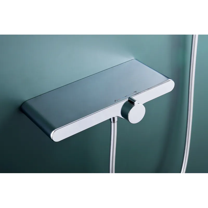 oemBrass shower head set Separate simple bath bath mixing valve Bath gun Grey hotel bath faucet