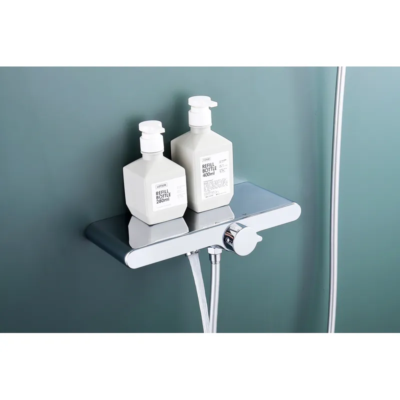 oemBrass shower head set Separate simple bath bath mixing valve Bath gun Grey hotel bath faucet