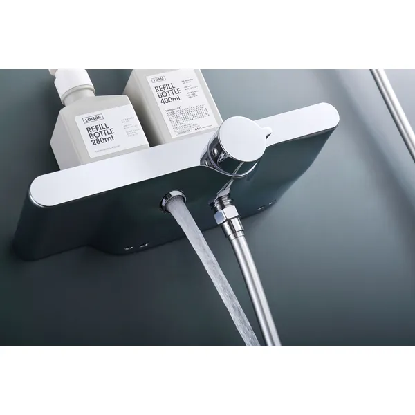 oemBrass shower head set Separate simple bath bath mixing valve Bath gun Grey hotel bath faucet