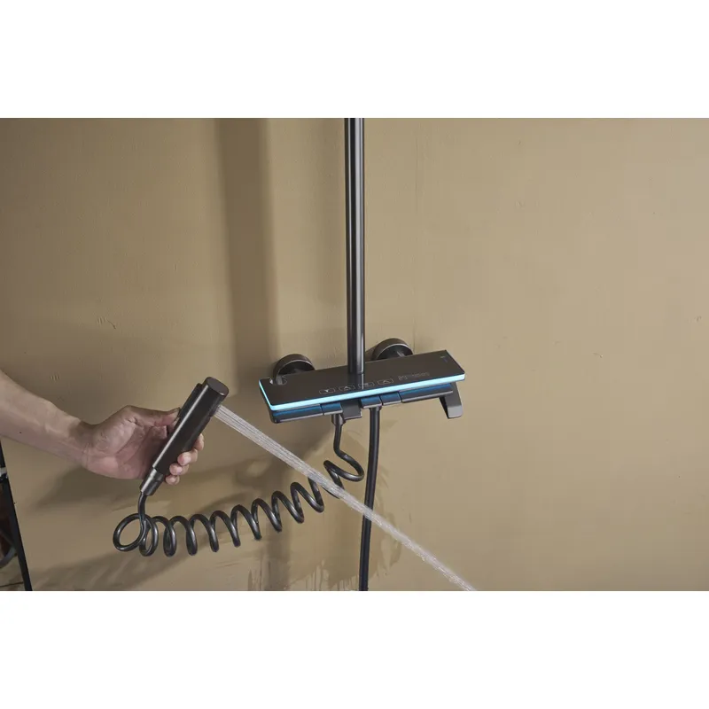  Bathroom shower Faucets basin MixerShower Set  Shower digitaldisplay