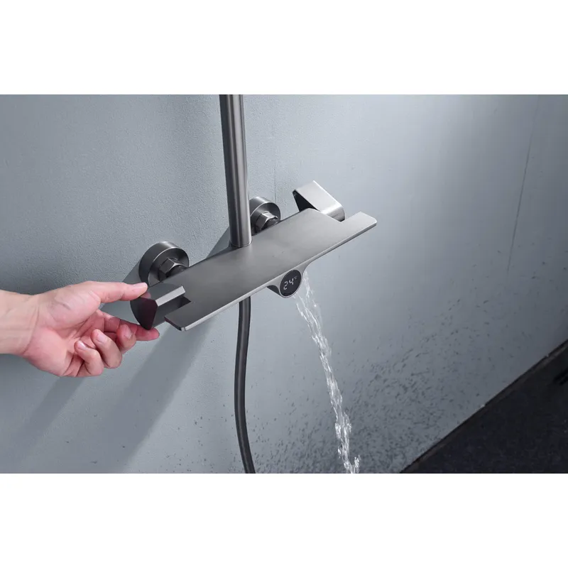 Brass shower head set bath bath mixing hotel bath faucetbathroom