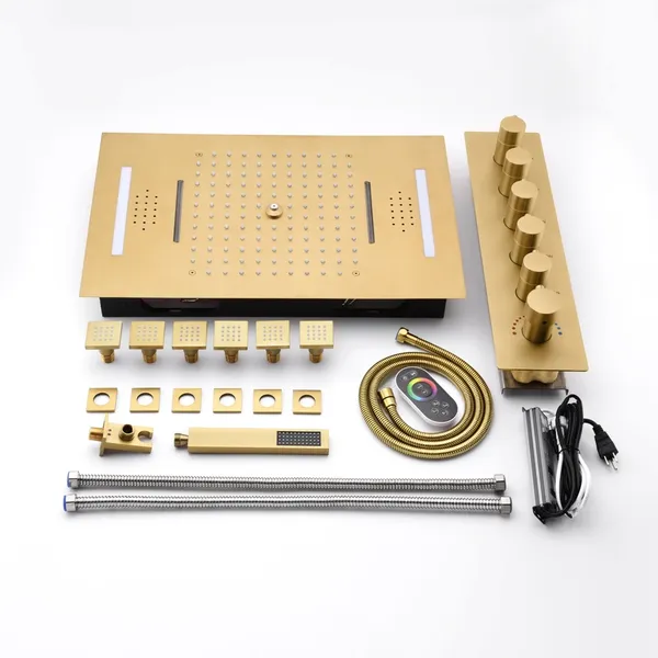 bathroom shower faucets showerset Shower Head Rainfall led