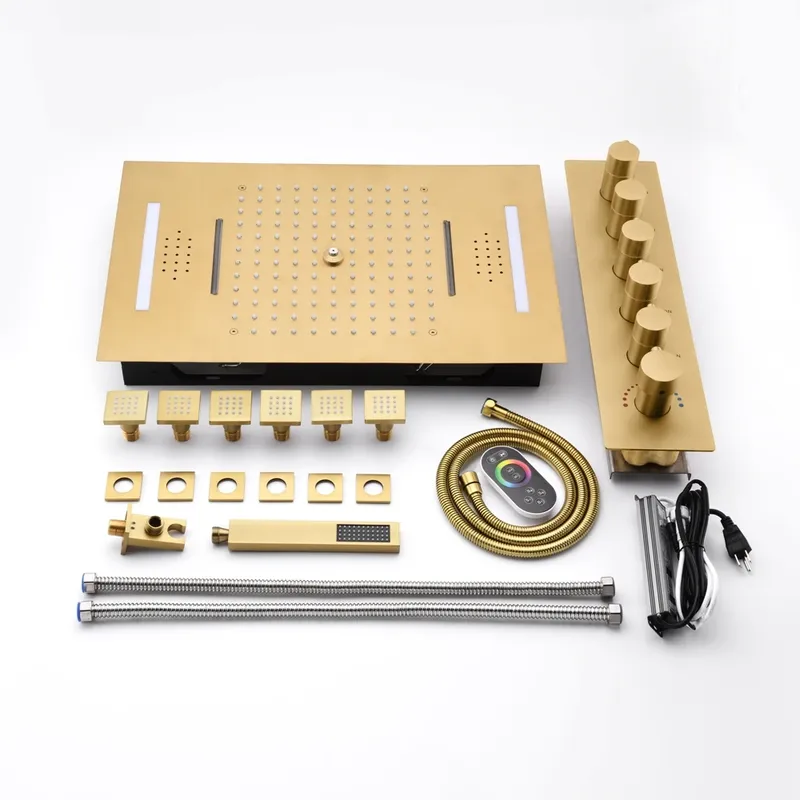 bathroom shower faucets showerset Shower Head Rainfall led