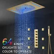 bathroom shower faucets showerset Shower Head Rainfall led