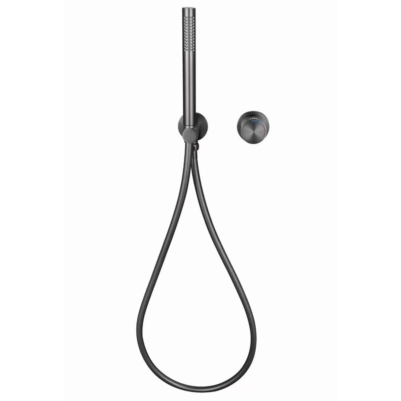 Brass shower head set Separate simple bath bath mixing valve Bath gun Grey hotel bath faucet