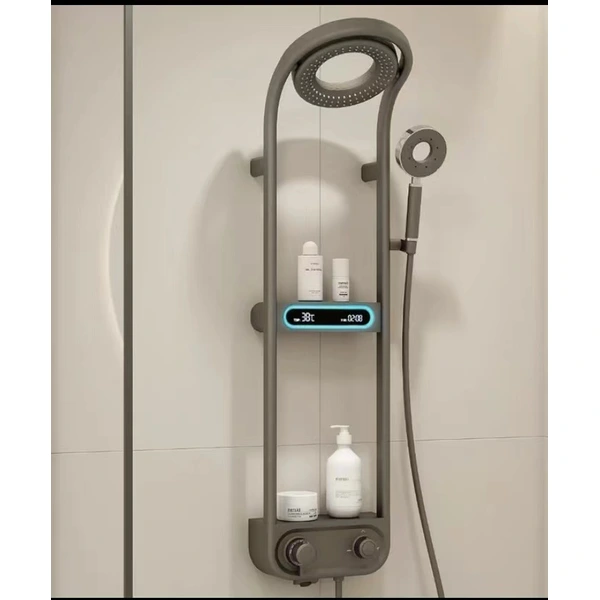 Brass shower head set Separate simple bath bath mixing valve Bath gun Grey hotel bath faucet