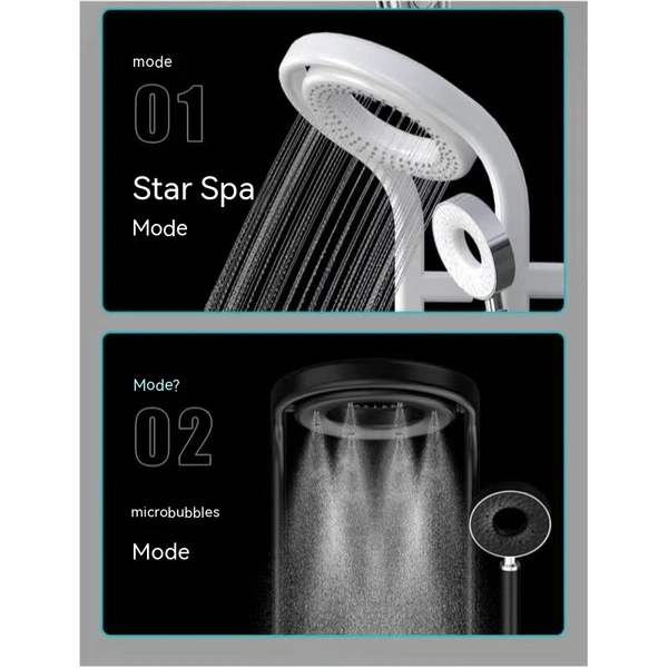 Brass shower head set Separate simple bath bath mixing valve Bath gun Grey hotel bath faucet