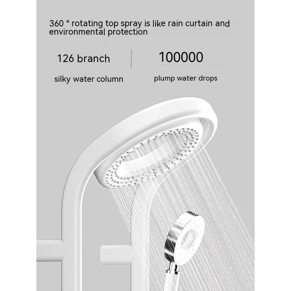 Brass shower head set Separate simple bath bath mixing valve Bath gun Grey hotel bath faucet