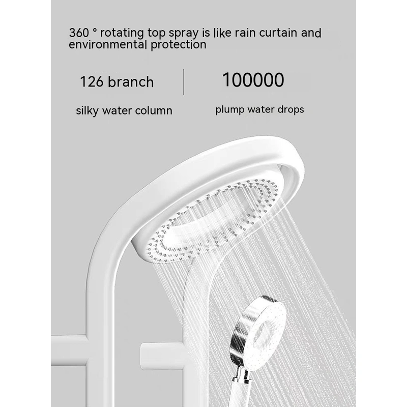 Brass shower head set Separate simple bath bath mixing valve Bath gun Grey hotel bath faucet