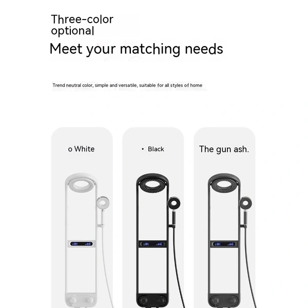 Brass shower head set Separate simple bath bath mixing valve Bath gun Grey hotel bath faucet