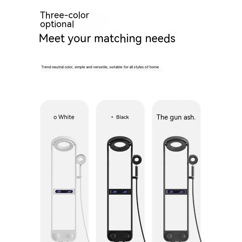 Brass shower head set Separate simple bath bath mixing valve Bath gun Grey hotel bath faucet