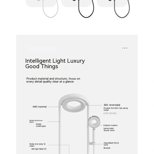 Brass shower head set Separate simple bath bath mixing valve Bath gun Grey hotel bath faucet