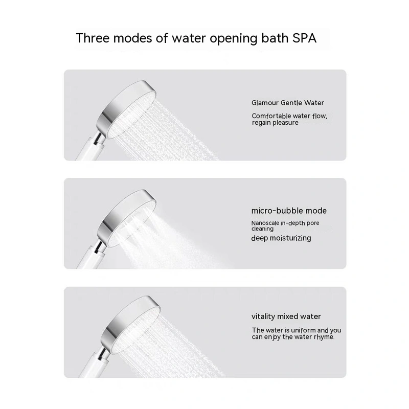 Brass shower head set Separate simple bath bath mixing valve Bath gun Grey hotel bath faucet