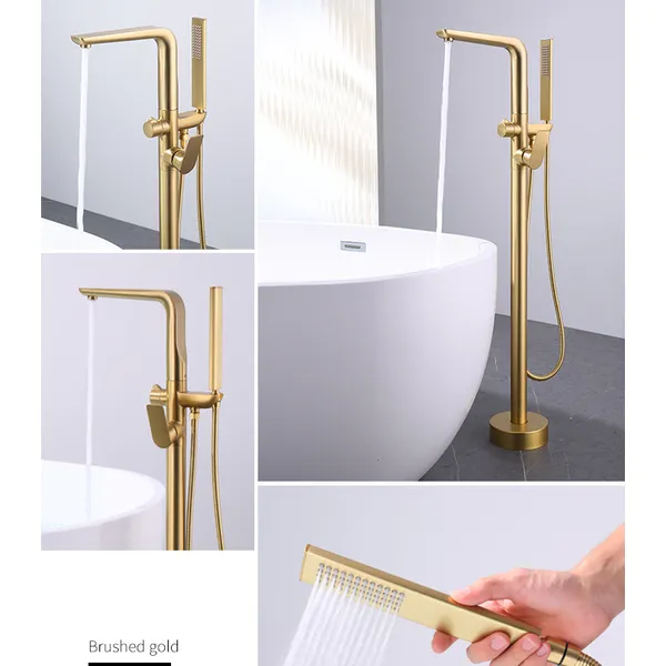 OEM sanitaryware Bathroom Faucet Mixer Floor-to-ceiling bathtub faucet