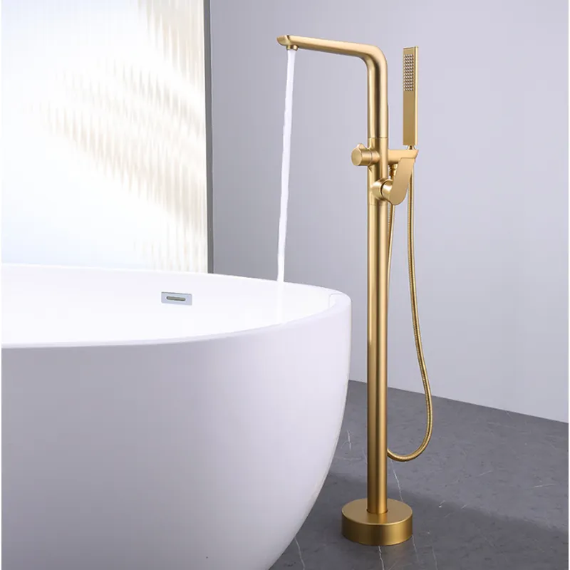 OEM sanitaryware Bathroom Faucet Mixer Floor-to-ceiling bathtub faucet